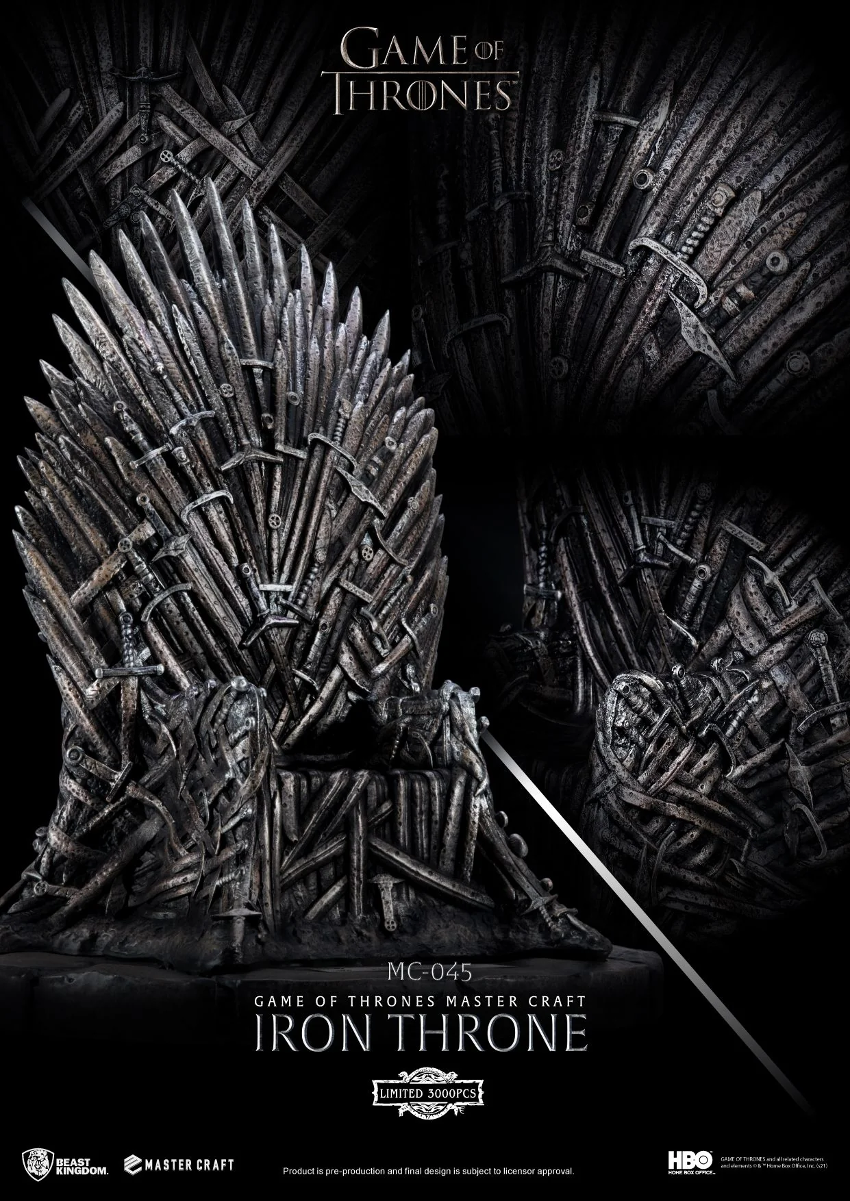 Game of Thrones Iron Throne  Master Craft Statue by Beast Kingdom (MC-045) - Image 3