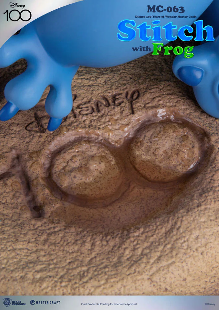 Disney 100Th Master Craft Statue Stitch With Frog by Beast Kingdom - Image 2