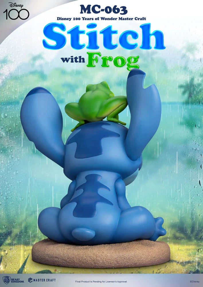 Disney 100Th Master Craft Statue Stitch With Frog by Beast Kingdom - Image 4