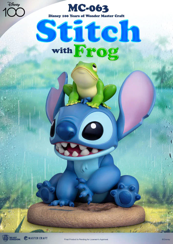 Disney 100Th Master Craft Statue Stitch With Frog by Beast Kingdom - Image 5