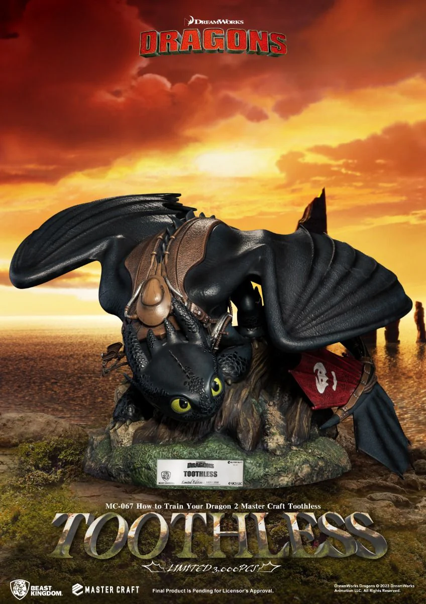 How to Train Your Dragon: The Hidden World Master Craft MC-067 Toothless Limited Edition Statue By Beast Kingdom - Image 2