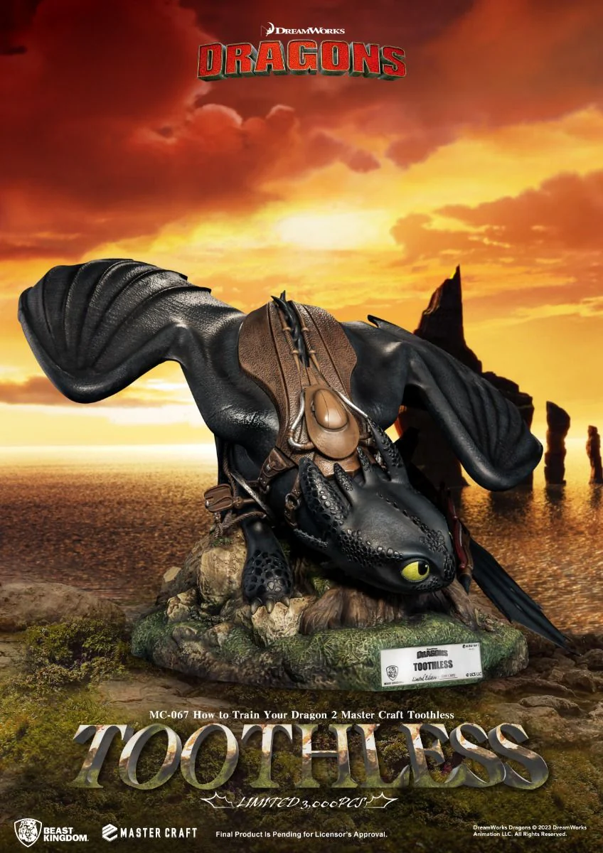 How to Train Your Dragon: The Hidden World Master Craft MC-067 Toothless Limited Edition Statue By Beast Kingdom - Image 3