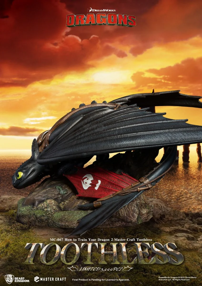 How to Train Your Dragon: The Hidden World Master Craft MC-067 Toothless Limited Edition Statue By Beast Kingdom - Image 5