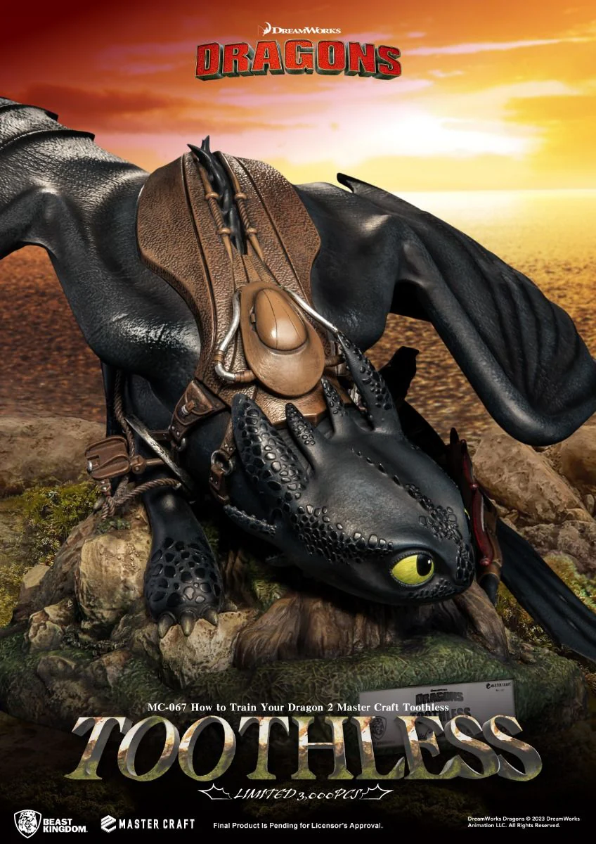 How to Train Your Dragon: The Hidden World Master Craft MC-067 Toothless Limited Edition Statue By Beast Kingdom - Image 7