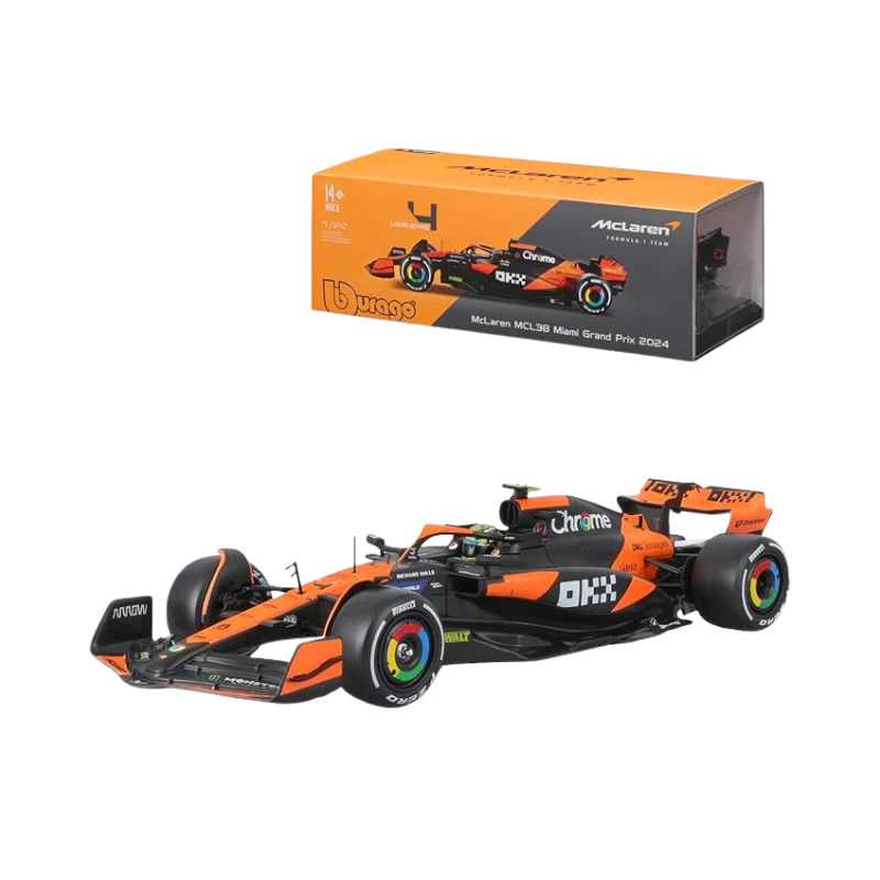 Mclaren 1:24 Formula (With Helmet & Plastic Stand) - Mclaren Team Mc Toys by Bburago - Image 2