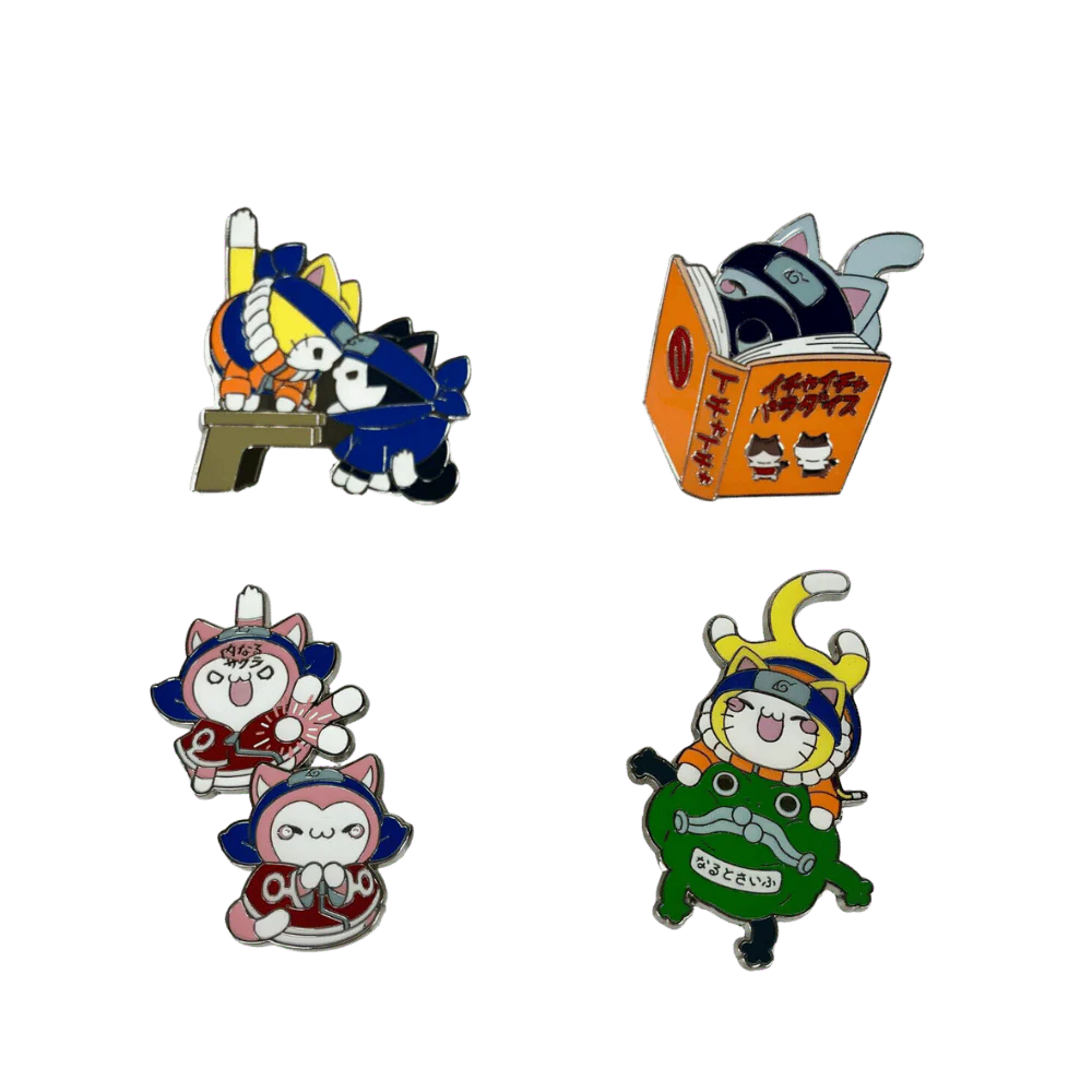 NARUTO Nyaruto! Naruto - Naruto & Sasuke Nyaruto! Collection Pin MEGA CAT PROJECT By MegaHouse