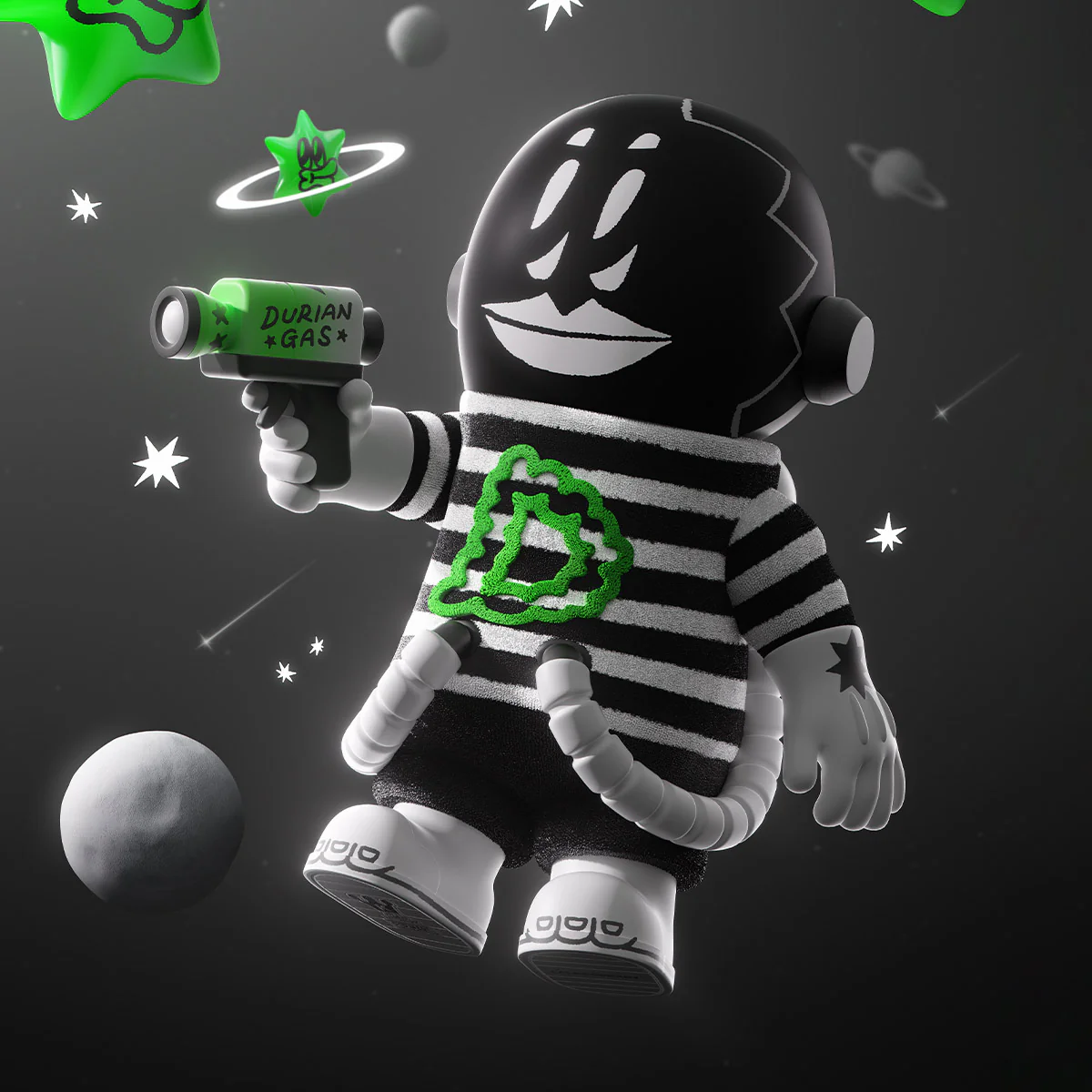 Mega Space Molly 400% Lala Company-Durian Man By Pop Mart - Image 3