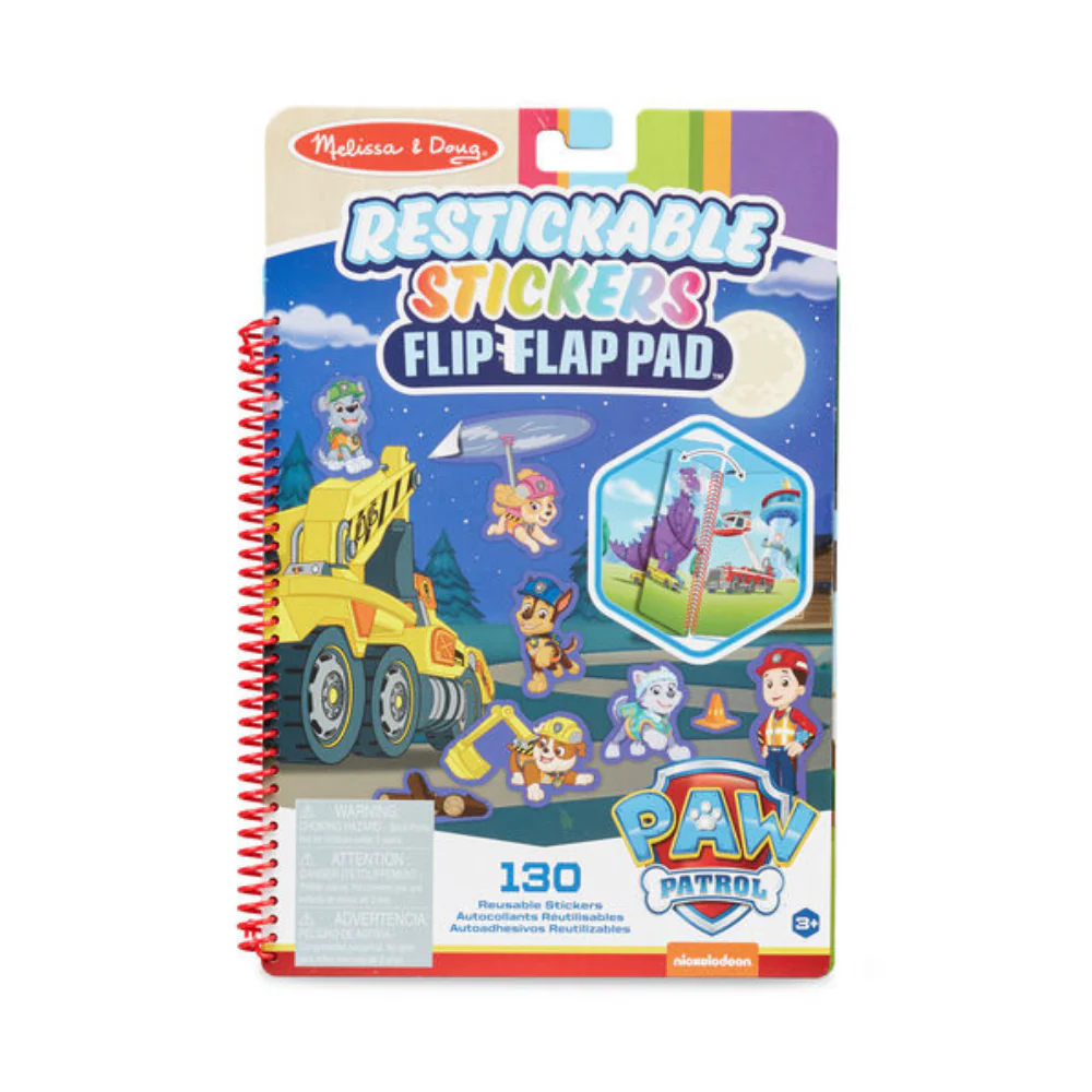 Melissa and Doug Paw Patrol Restickable Stickers Flip-Flap Pad - Ultimate Rescue