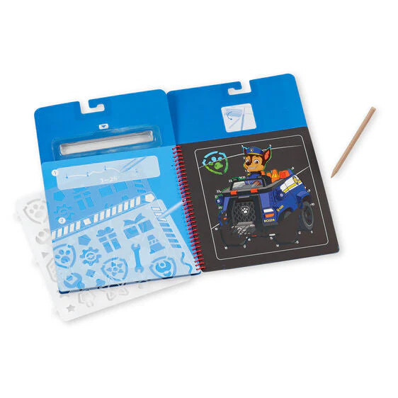 Melissa and Doug Paw Patrol Scratch Art Pad - Chase - Image 3