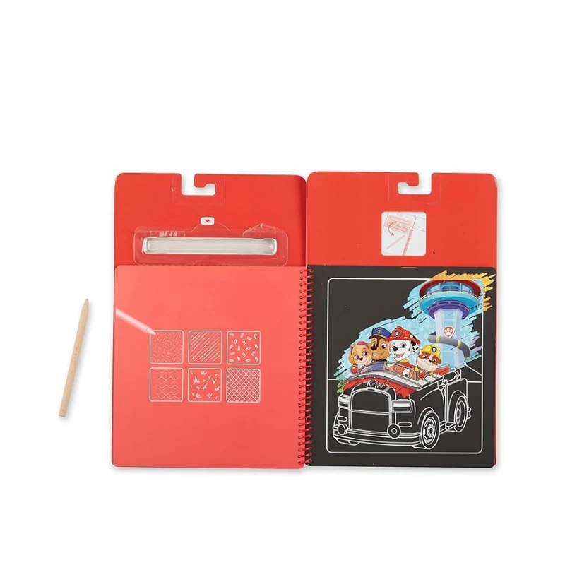 Melissa and Doug Paw Patrol Scratch Art Pad - Marshall - Image 2