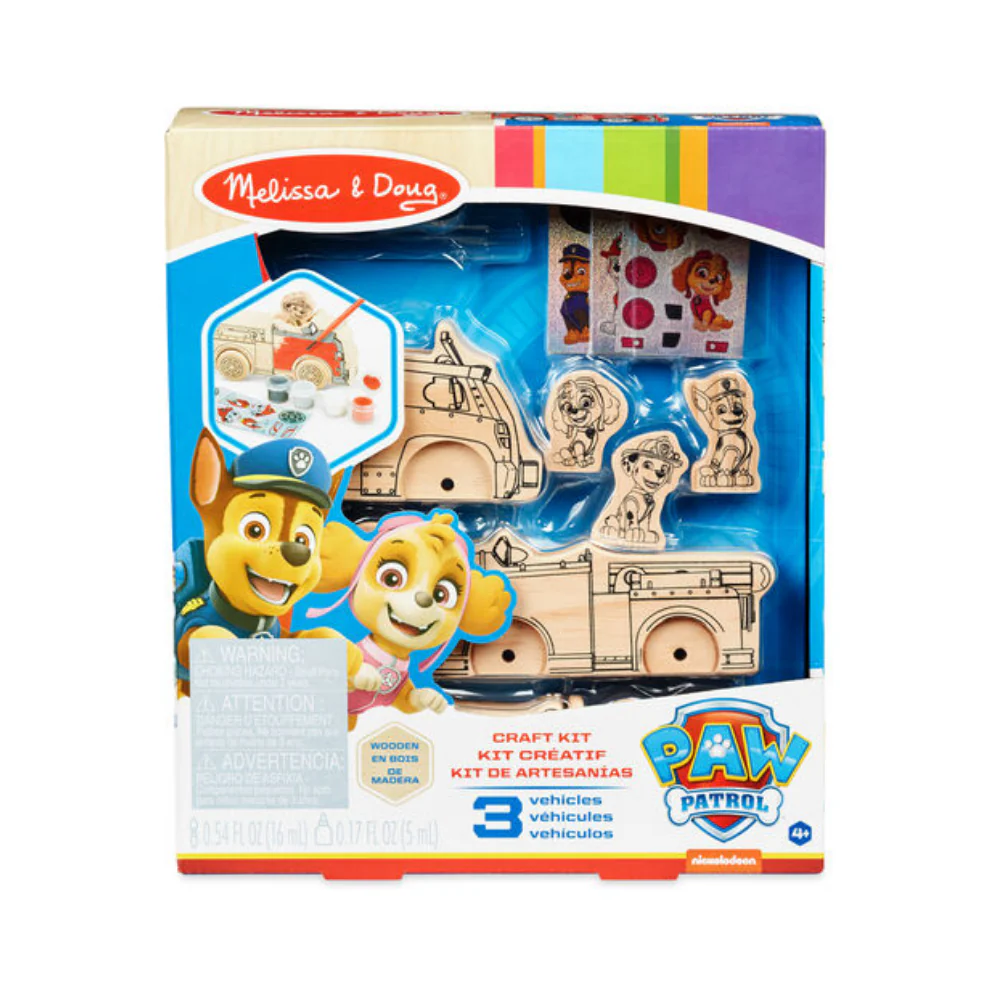 Melissa and Doug Paw Patrol Wooden Craft Kit - Vehicles