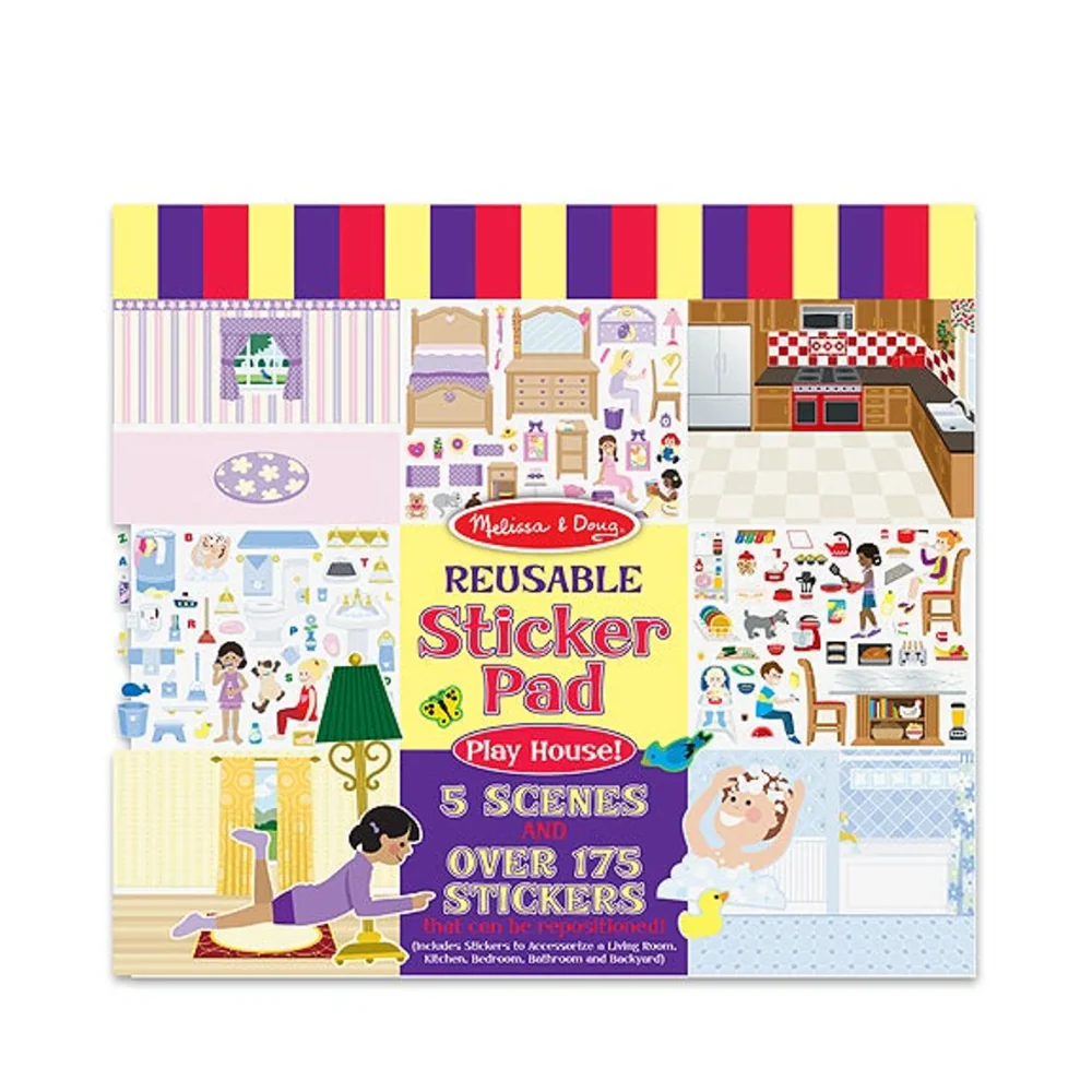 Melissa and Doug Reusable Sticker Pad - Play House
