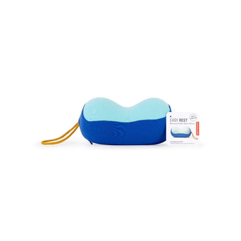 Memory Foam Neck Pillow Blue