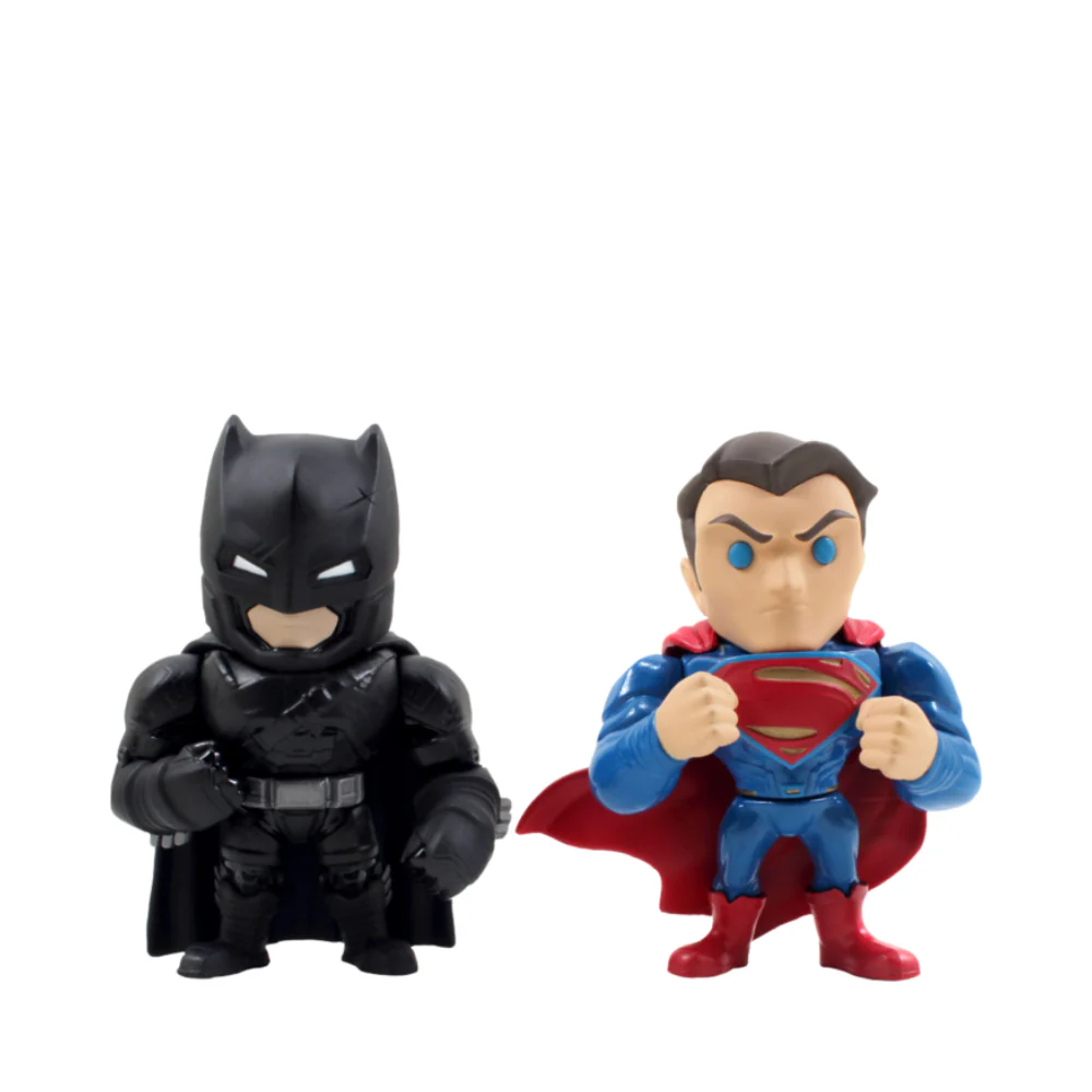 BATMAN V SUPERMAN METALS DIE CAST FIGURES BATMAN & SUPERMAN 10 CM