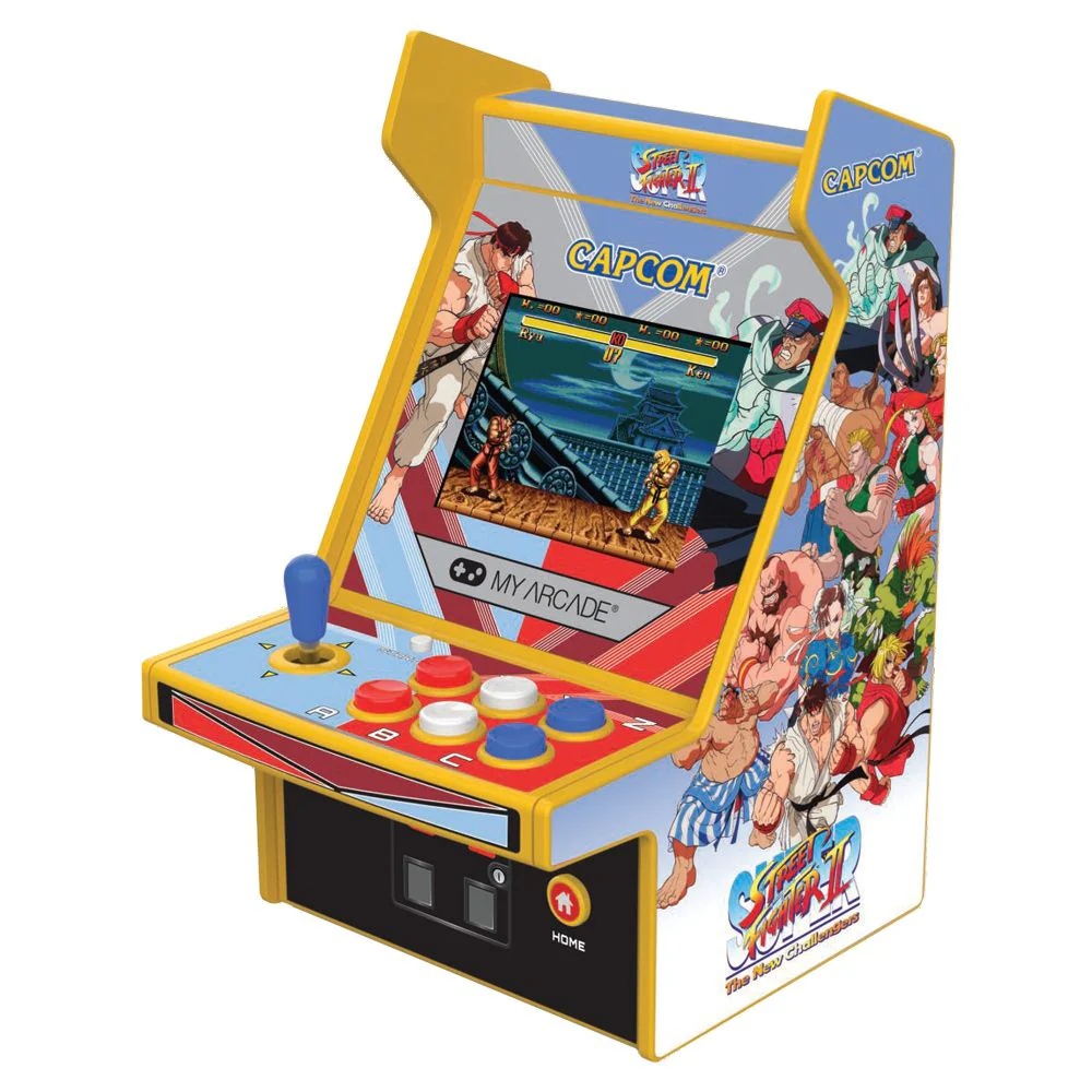 Micro Player 6.7" Super Street Fighter Ii Portable Retro Arcade (2 Games In 1) - Yellow & Gray - Image 2