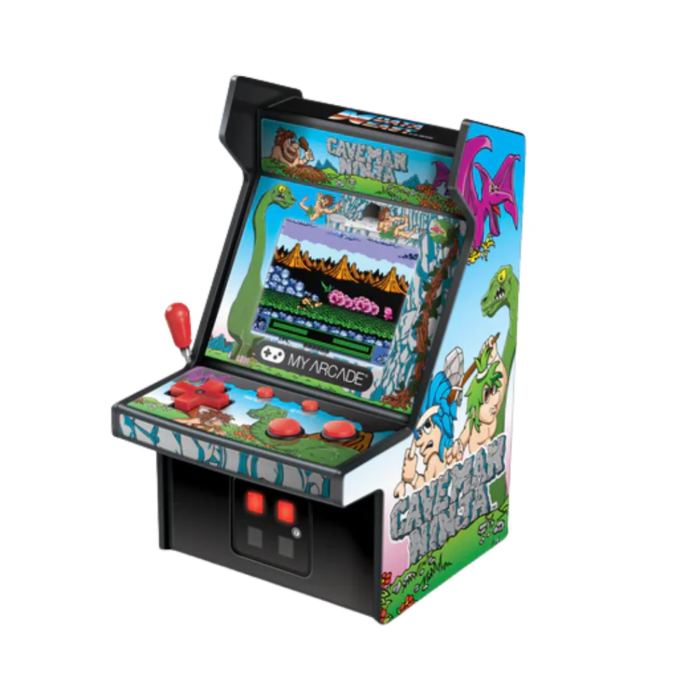 Micro Player 6.75" Caveman Ninja Collectible Retro Mini Arcade