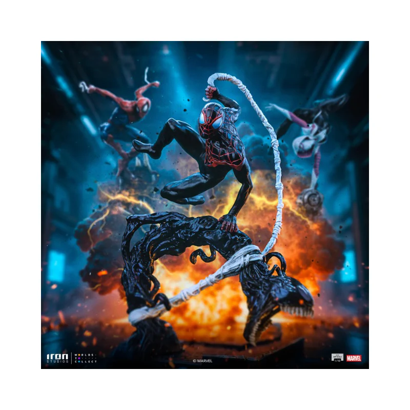 Miles Morales Spider-Man vs Villains Diorama BDS Art 1/10 Scale By Iron Studios - Image 3
