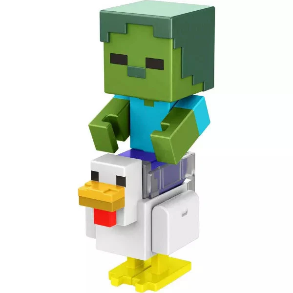 Minecraft Build-A-Portal Zombie Chicken Jockey Figure Set - Image 2