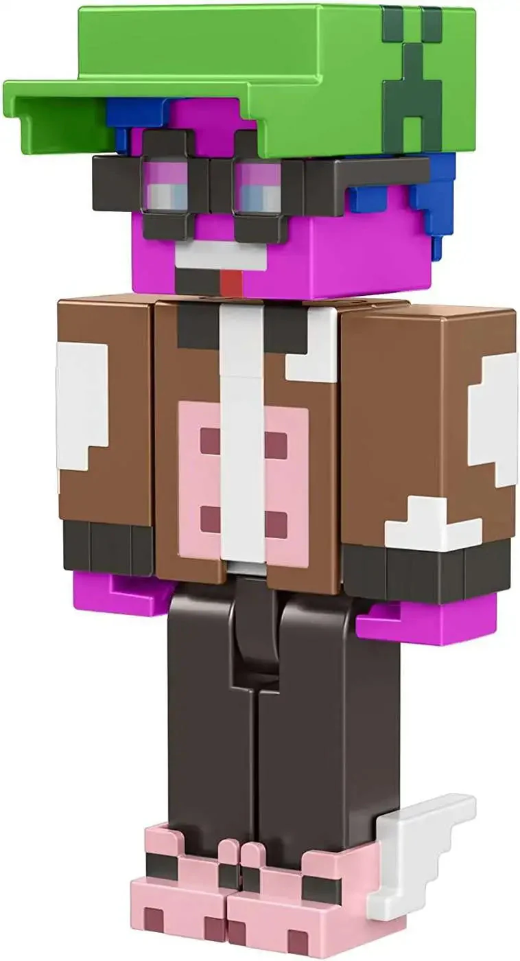 Minecraft Creator Series Bunny Slippers with Striped Tie Action Figure by Mattel - Image 3