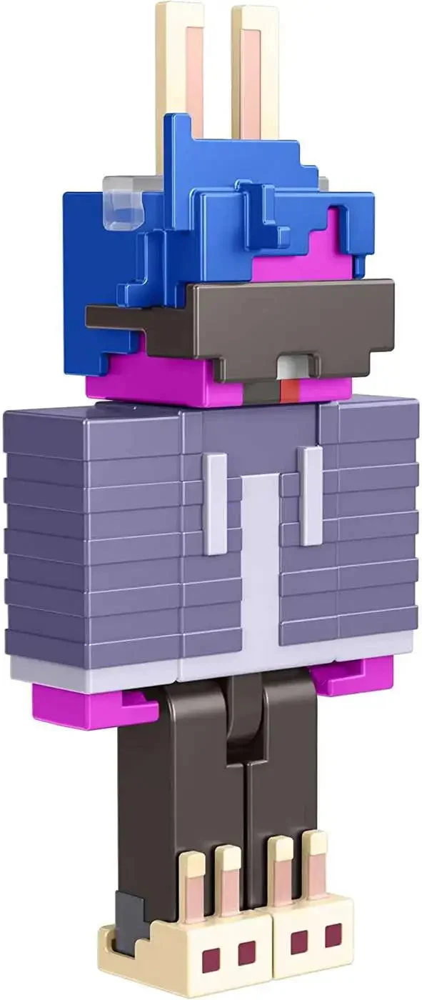 Minecraft Creator Series Bunny Slippers with Striped Tie Action Figure by Mattel - Image 4