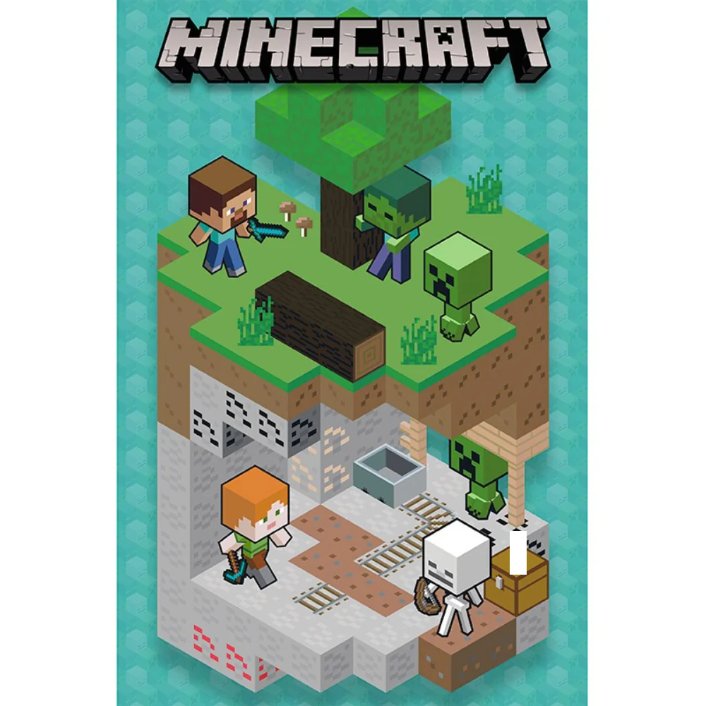 Minecraft Into The Mine 91X61 cm Poster by Gb Eye
