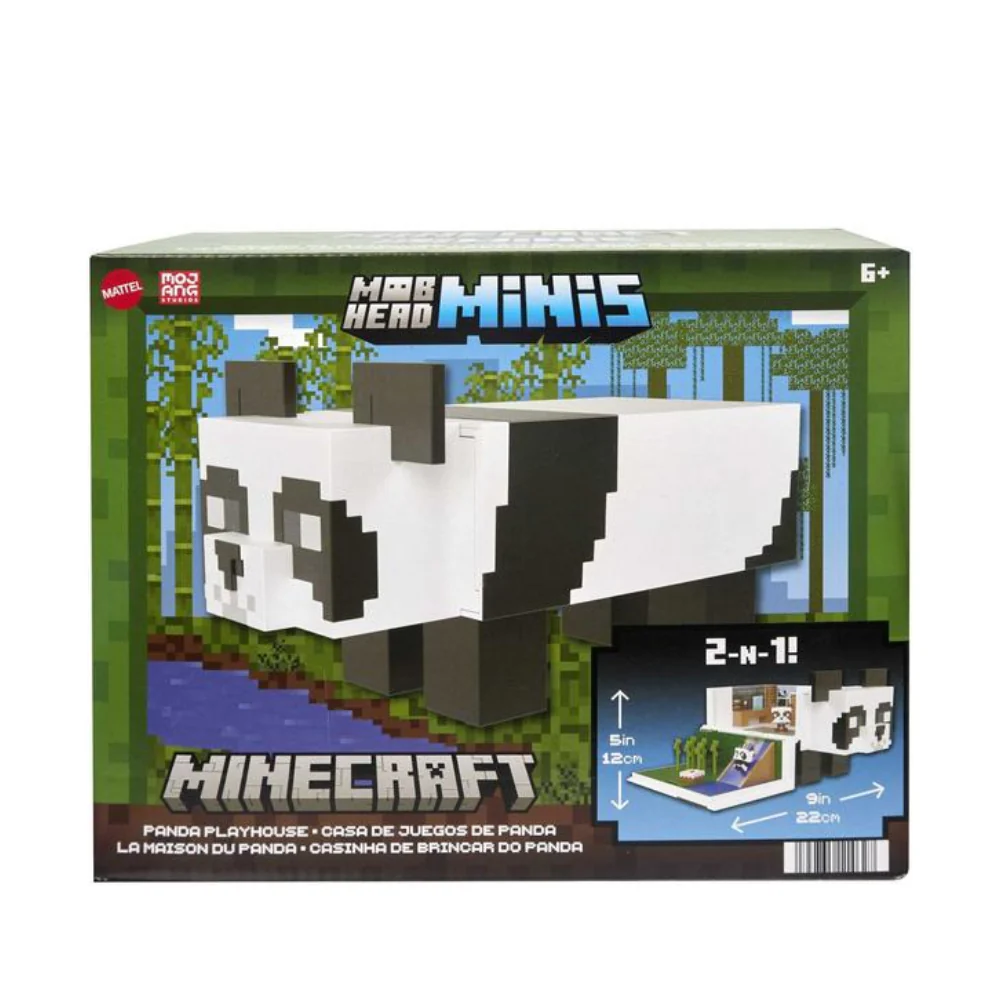 Minecraft Mob Head Minis Panda Playhouse Playset