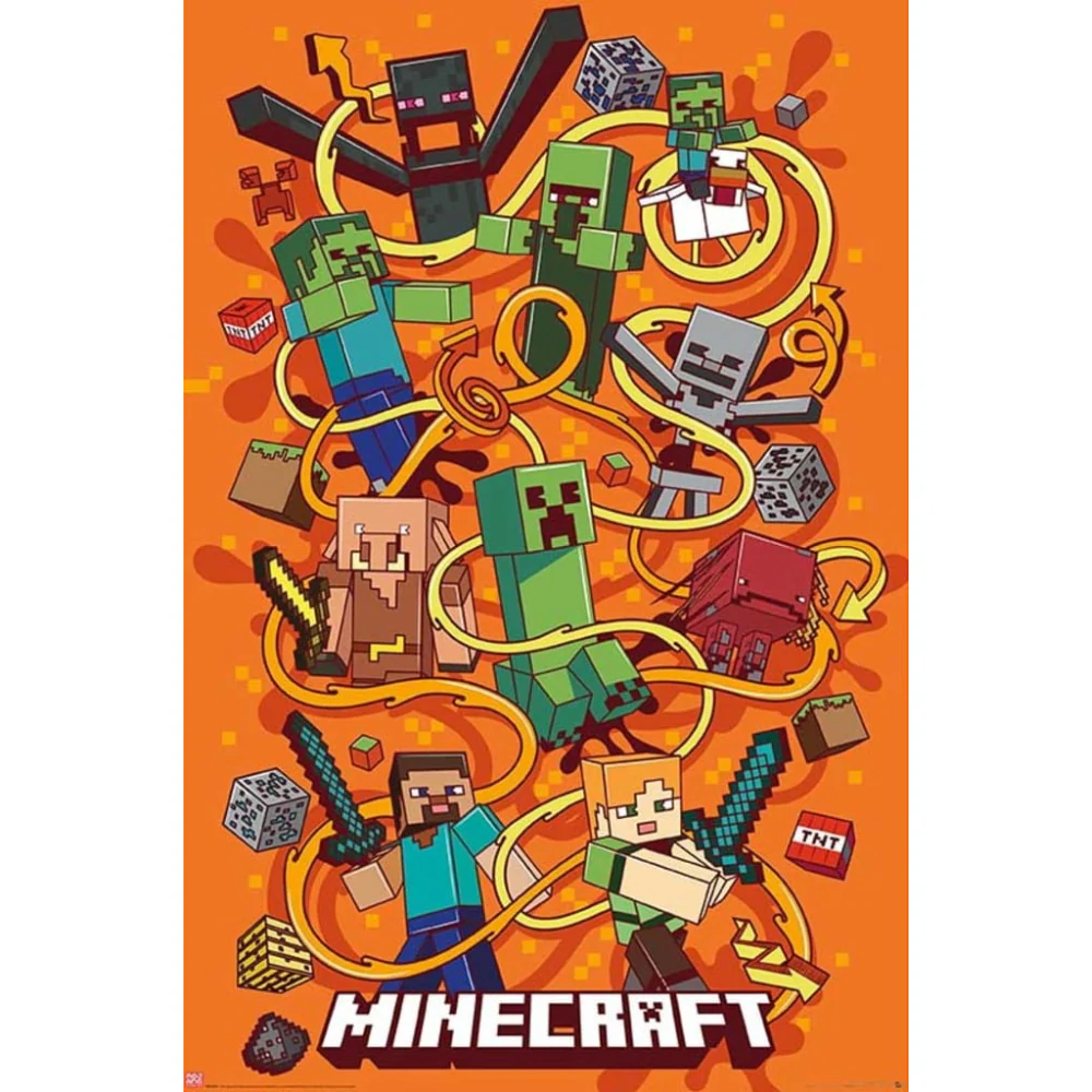 Minecraft Swirls 91X61 cm Poster by Gb Eye