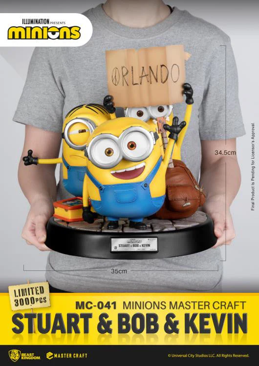 Minions Stuart & Bob & Kevin Master Craft Statue by Beast Kingdom - Image 3