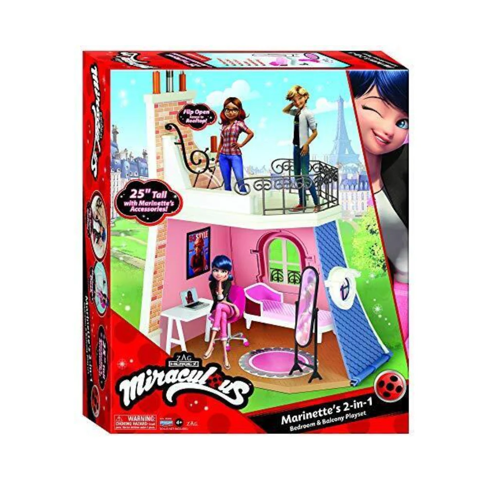 Miraculous Marinette Bedroom And Balcony 2-IN-1 Playset