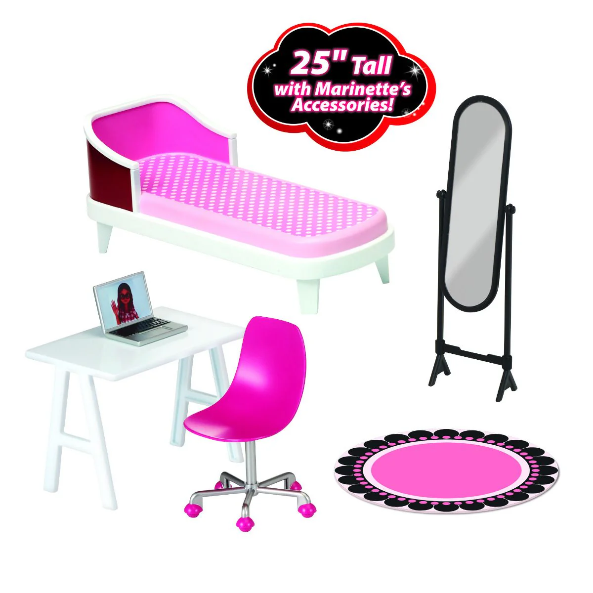 Miraculous Marinette Bedroom And Balcony 2-IN-1 Playset - Image 3