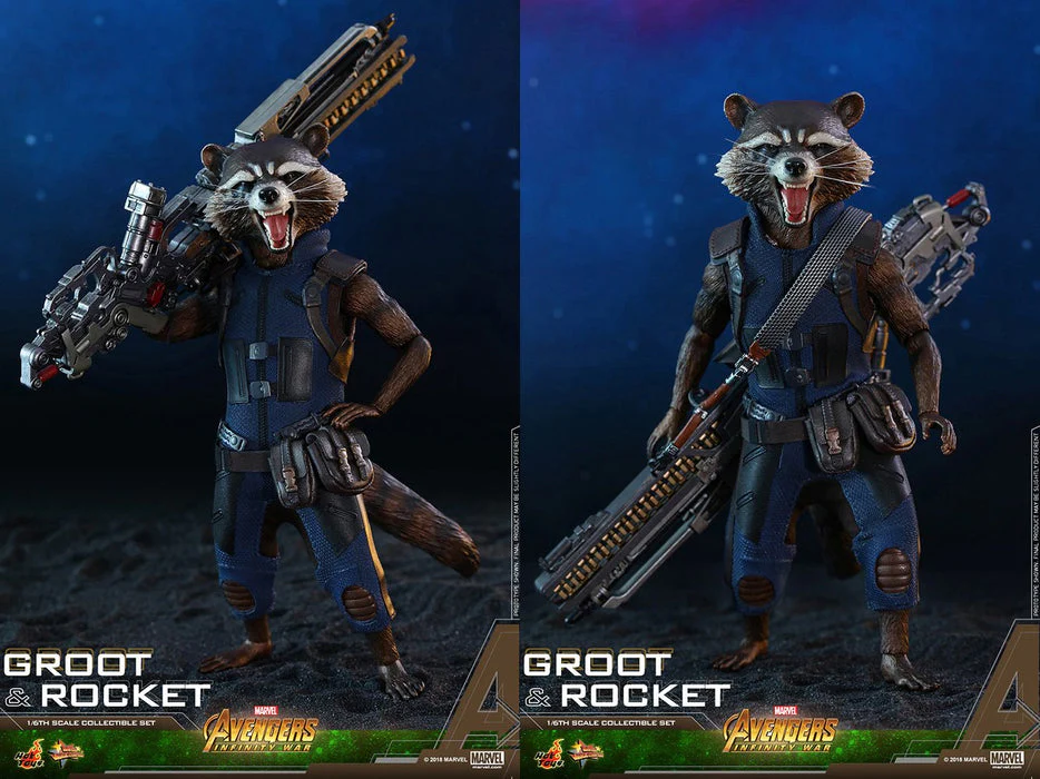 Movie Masterpiece Groot & Rocket 1/6 Scale Action Figure By Hot Toys - Image 3