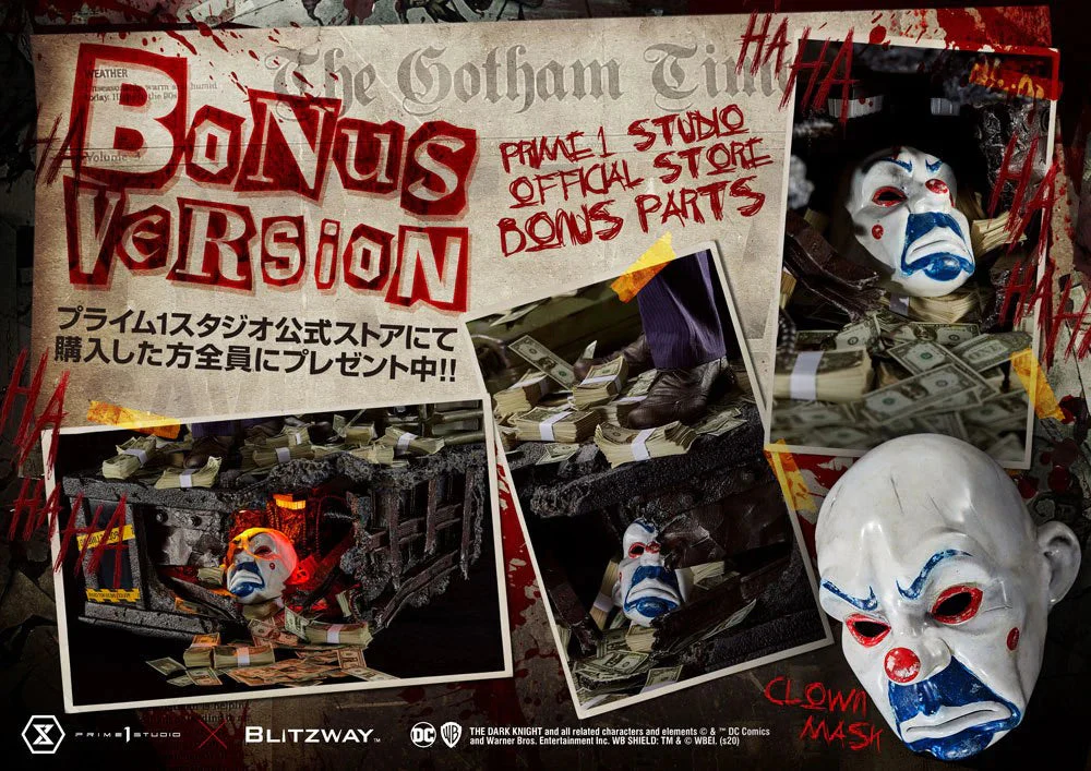 Museum Masterline The Dark Knight (Film) The Joker Bonus Version 1/3 scale By Prime 1 Statue - Image 6