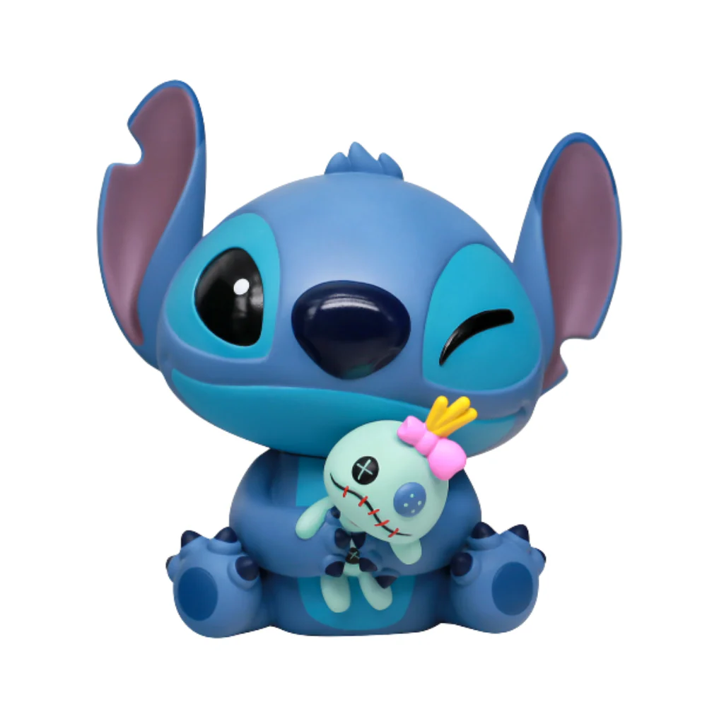 DISNEY Stitch & Scrump - Figural Bank 18cm in Acetane box By Monogram
