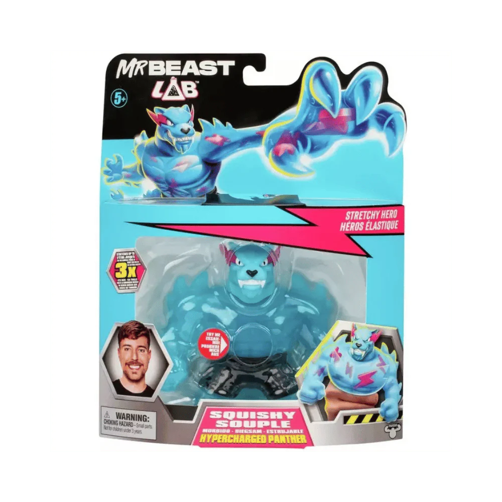 MRBEAST LAB W1 STRETCH HERO HYPERCHARGED PANTHER By Moose Toys