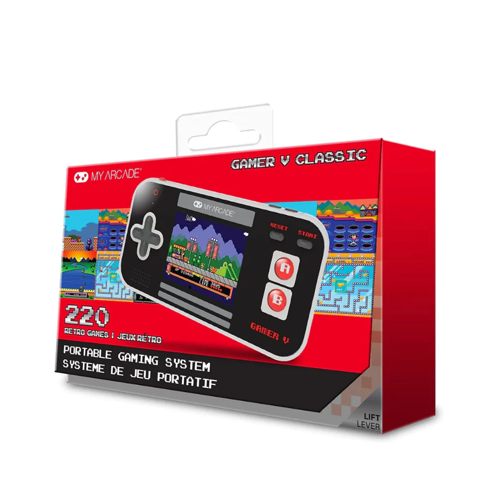 My Arcade GAMER V CLASSIC (220 GAMES IN 1) - 
BLACK, GREY & RED
