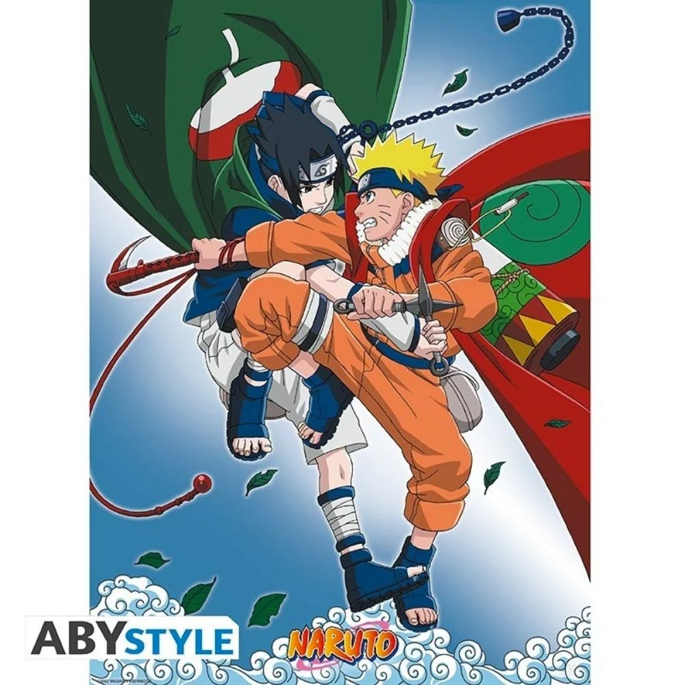 Naruto Shippuden Naruto Vs Sasuke 52X38 cm Poster by Abysse