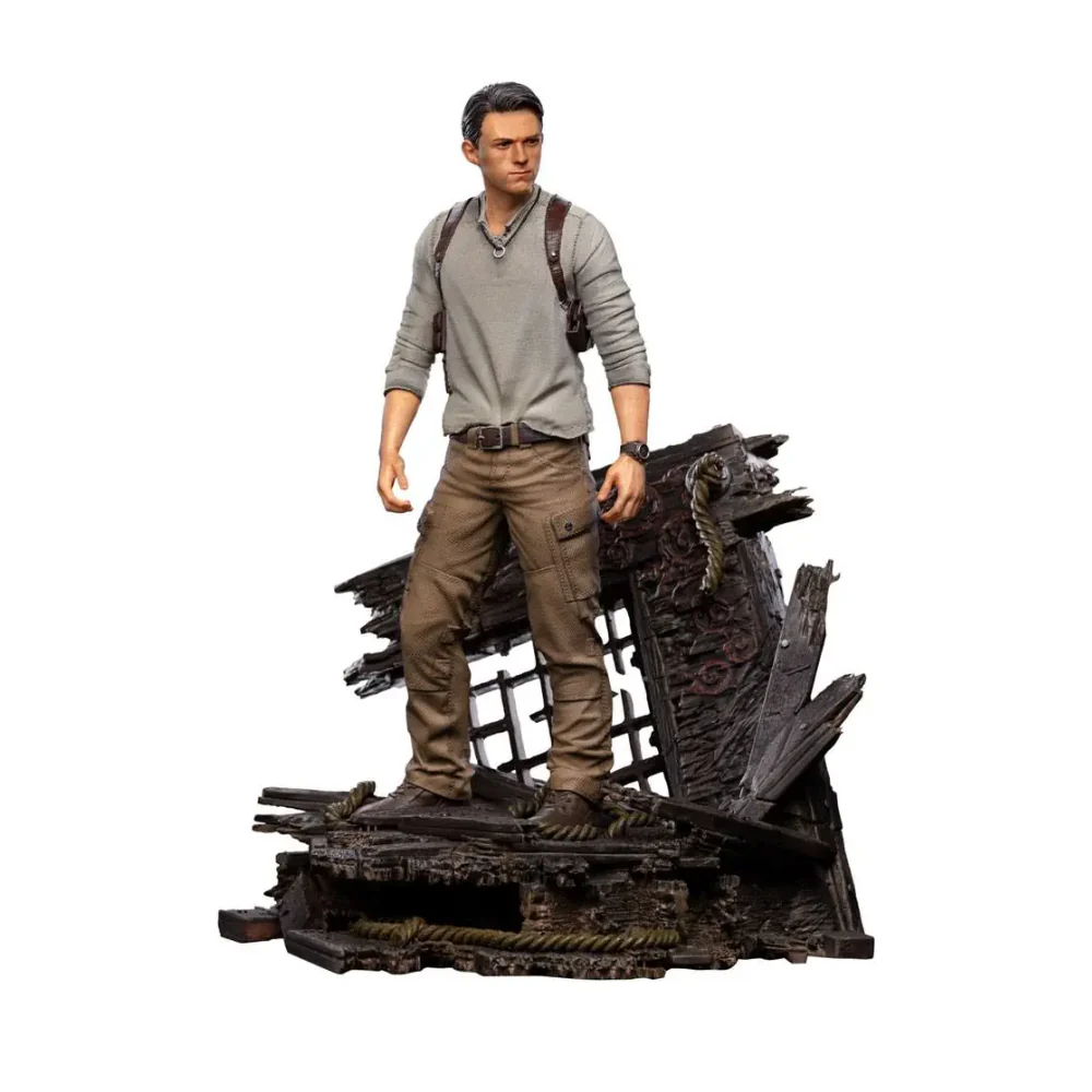 Uncharted Movie Nathan Drake Deluxe Art Scale 1/10 Statue By Iron Studios
