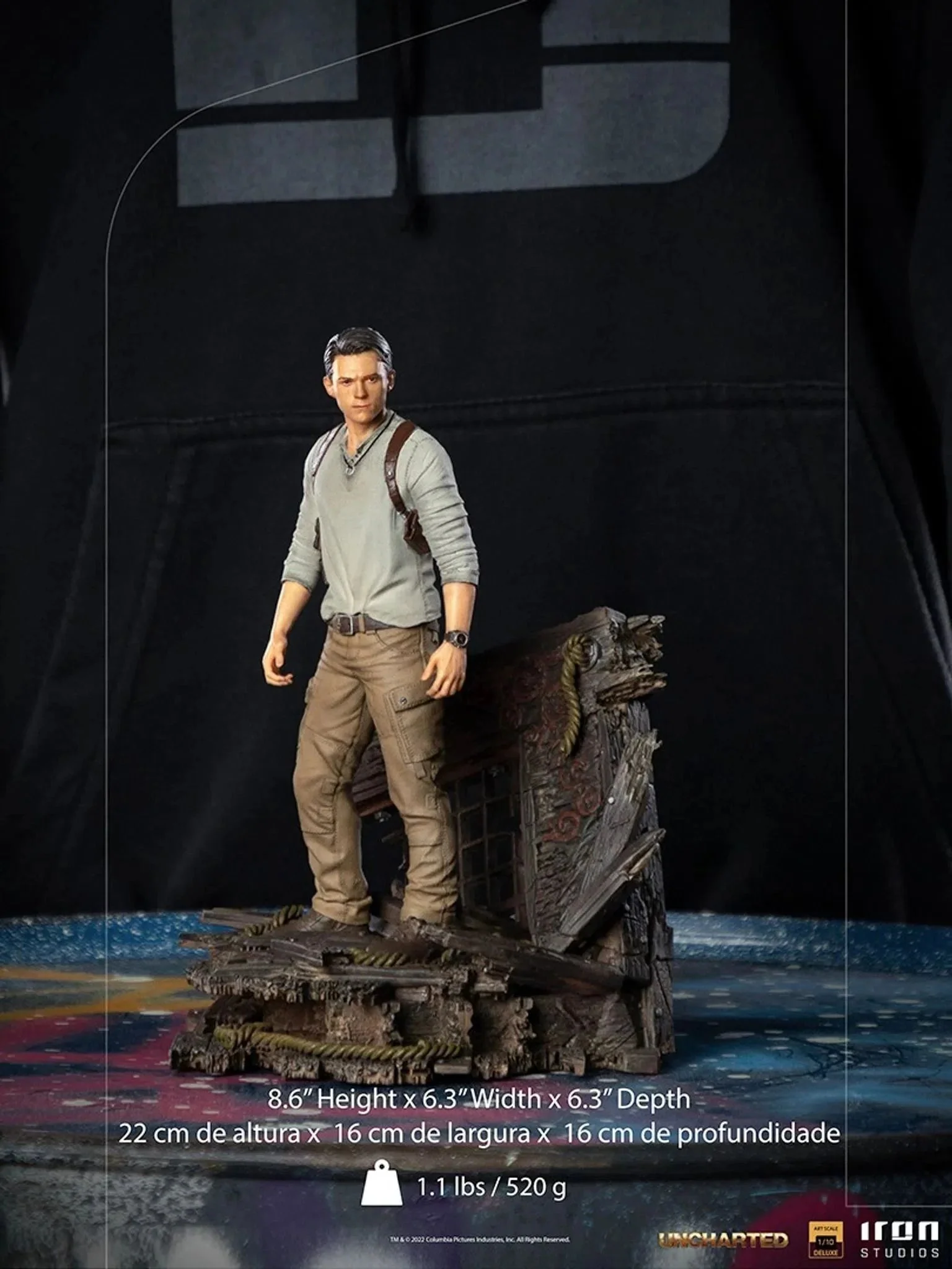 Uncharted Movie Nathan Drake Deluxe Art Scale 1/10 Statue By Iron Studios - Image 3