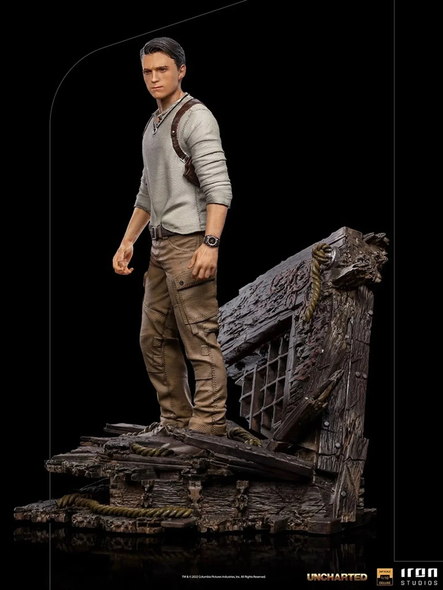 Uncharted Movie Nathan Drake Deluxe Art Scale 1/10 Statue By Iron Studios - Image 4