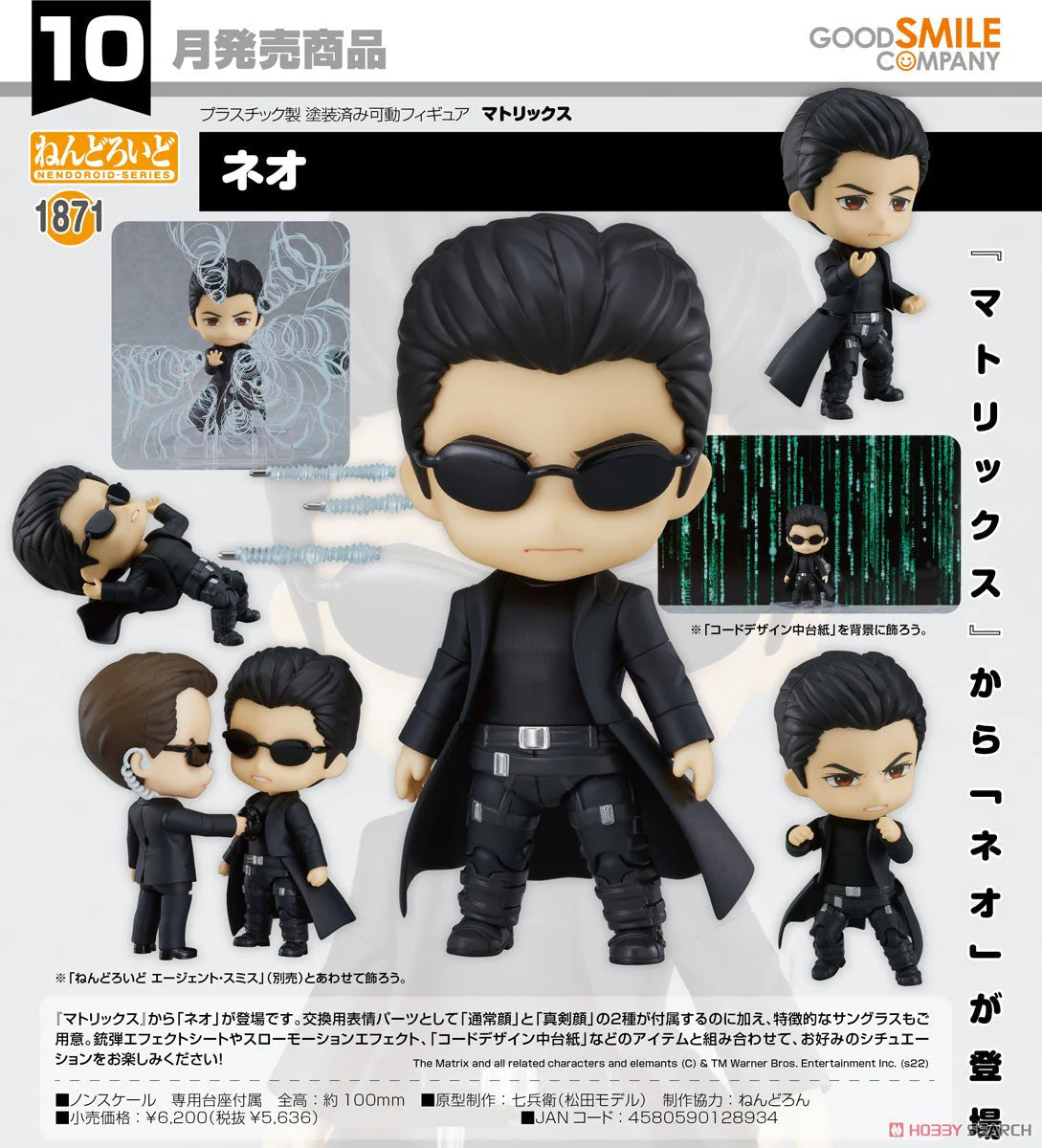 The Matrix: Neo Nendoroid PVC Figure by Good Smile Company - Image 2