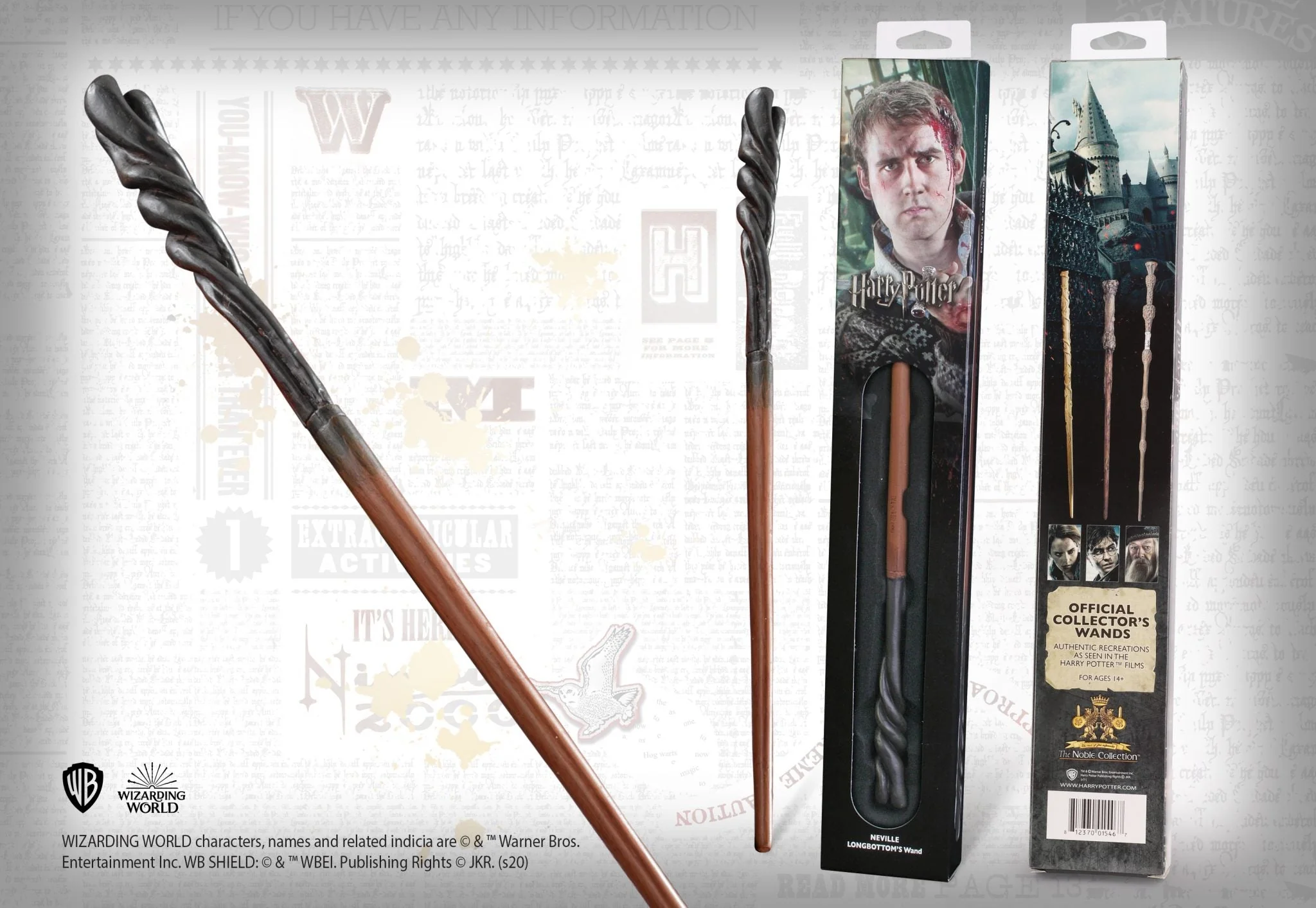 Harry Potter Neville Longbottom Blister Wand by Noble Collection - Image 2