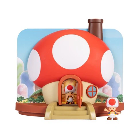 Nintendo Super Mario Deluxe 2.5" Toad House Playset