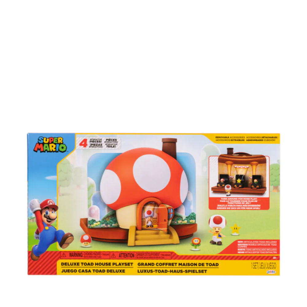 Nintendo Super Mario Deluxe 2.5" Toad House Playset - Image 2