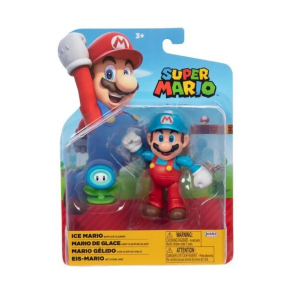 Nintendo Super Mario 4" Figure Wave #30 - Ice Mario Figure with Ice Flower