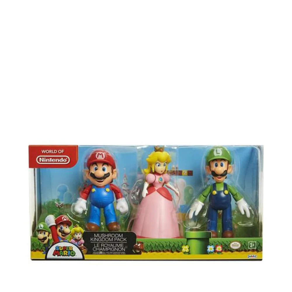 Nintendo 4" Mushroom Kingdom 3-Pack Diorama Set