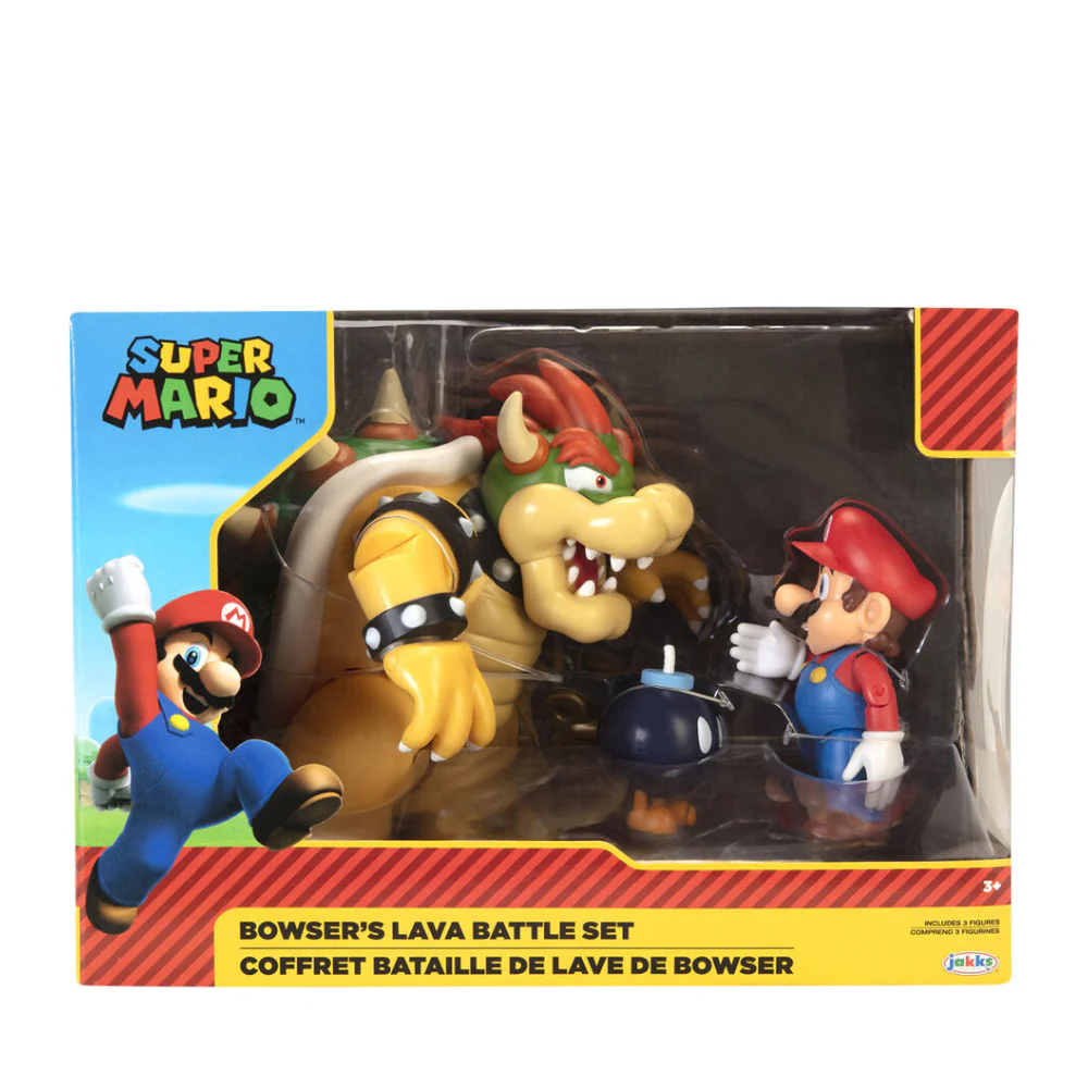Nintendo Mario vs. Bowser's Lava Battle Diorama Set