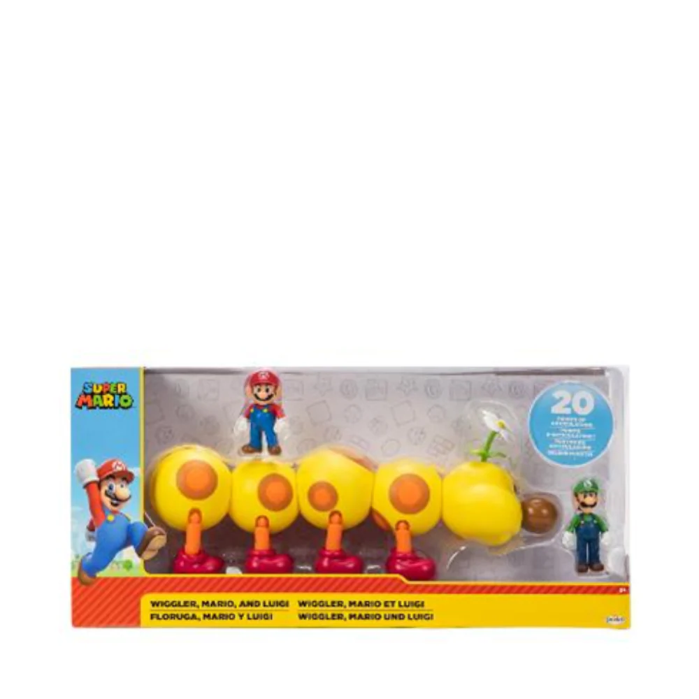 Nintendo Super Mario 2.5" Soda Jungle Wiggler &Mario & Luigi Play Set by Jakks Pacific
