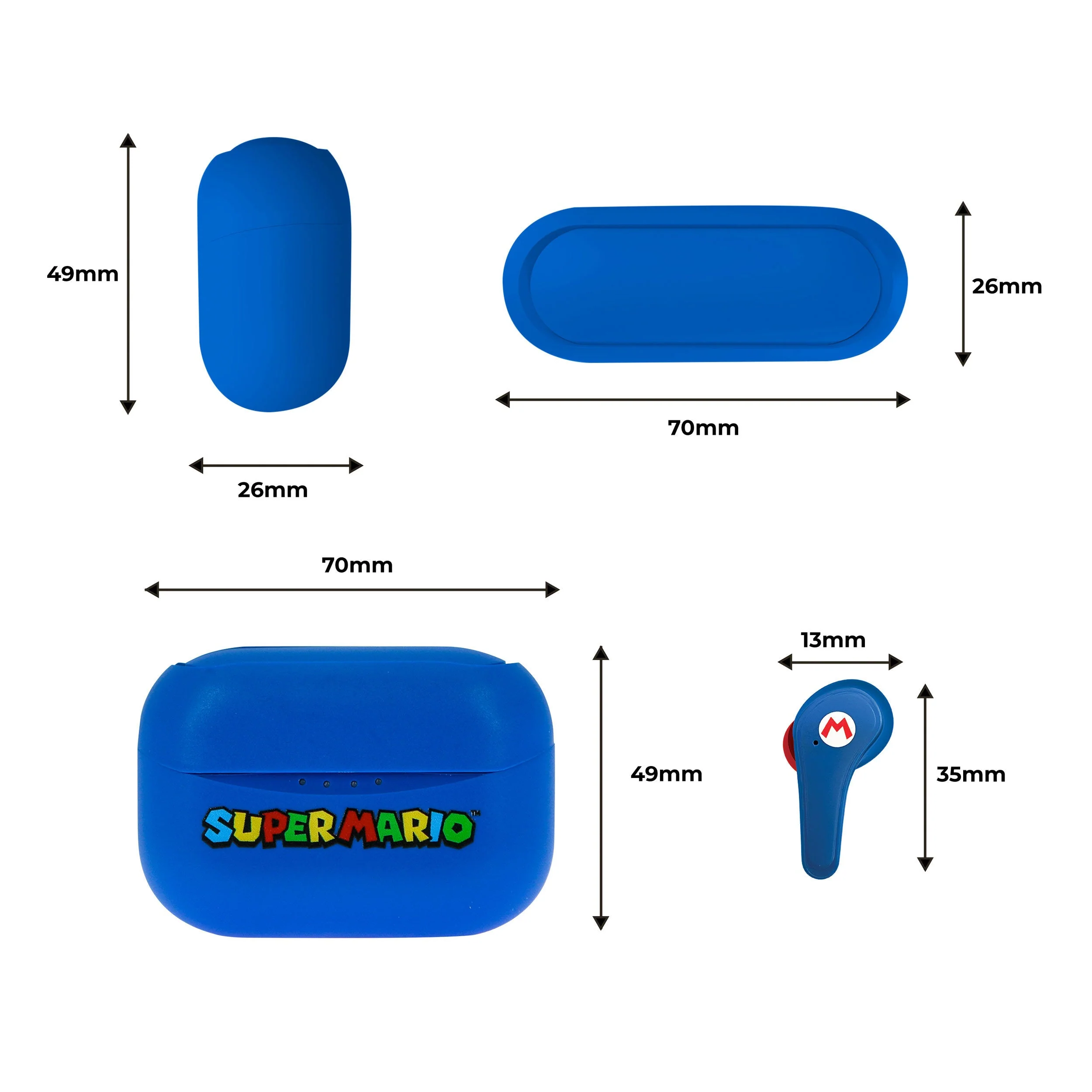 Nintendo Super Mario Blue Wireless Earpods - Image 4