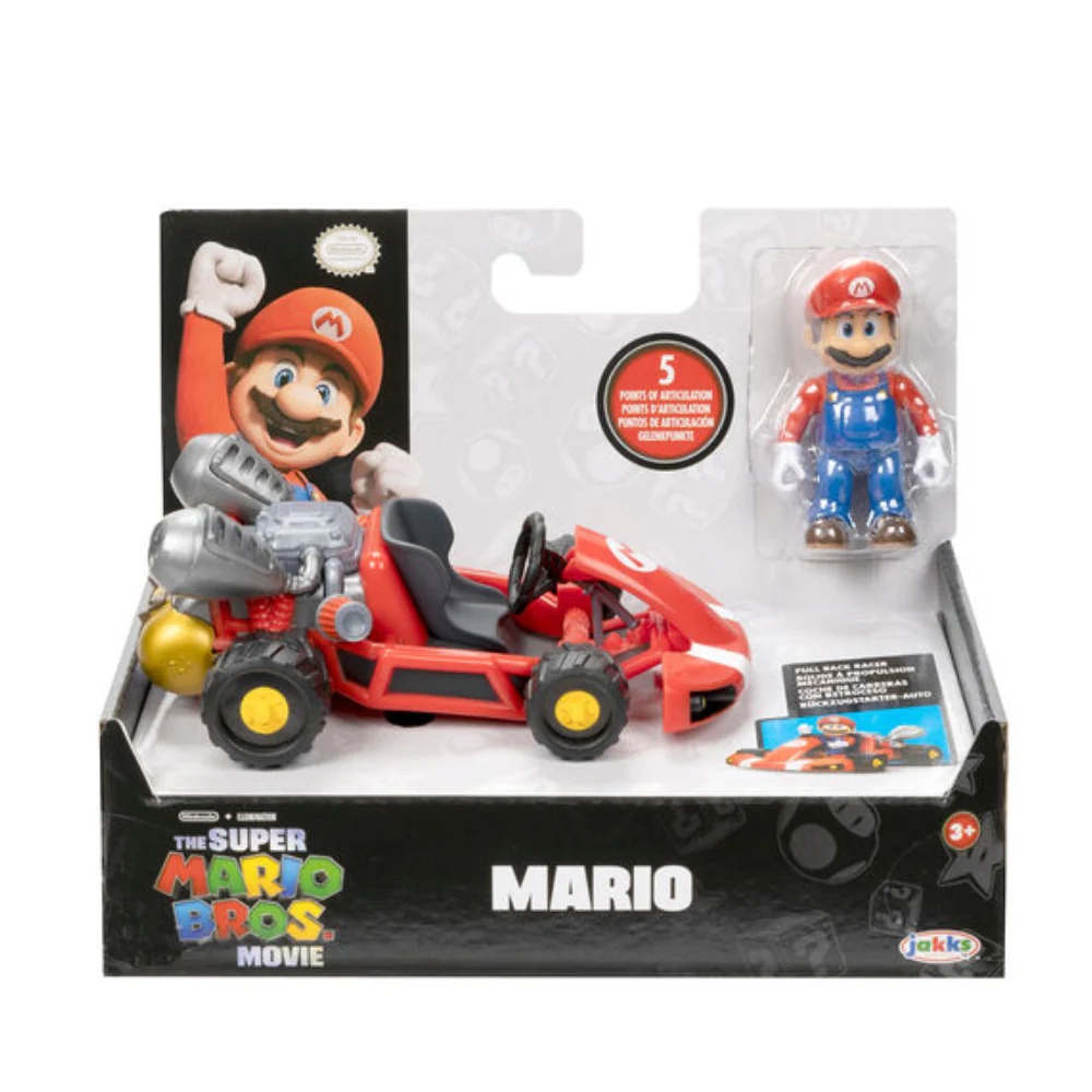 Nintendo Super Mario Movie 2.5" Figure with Kart Set  - Mario