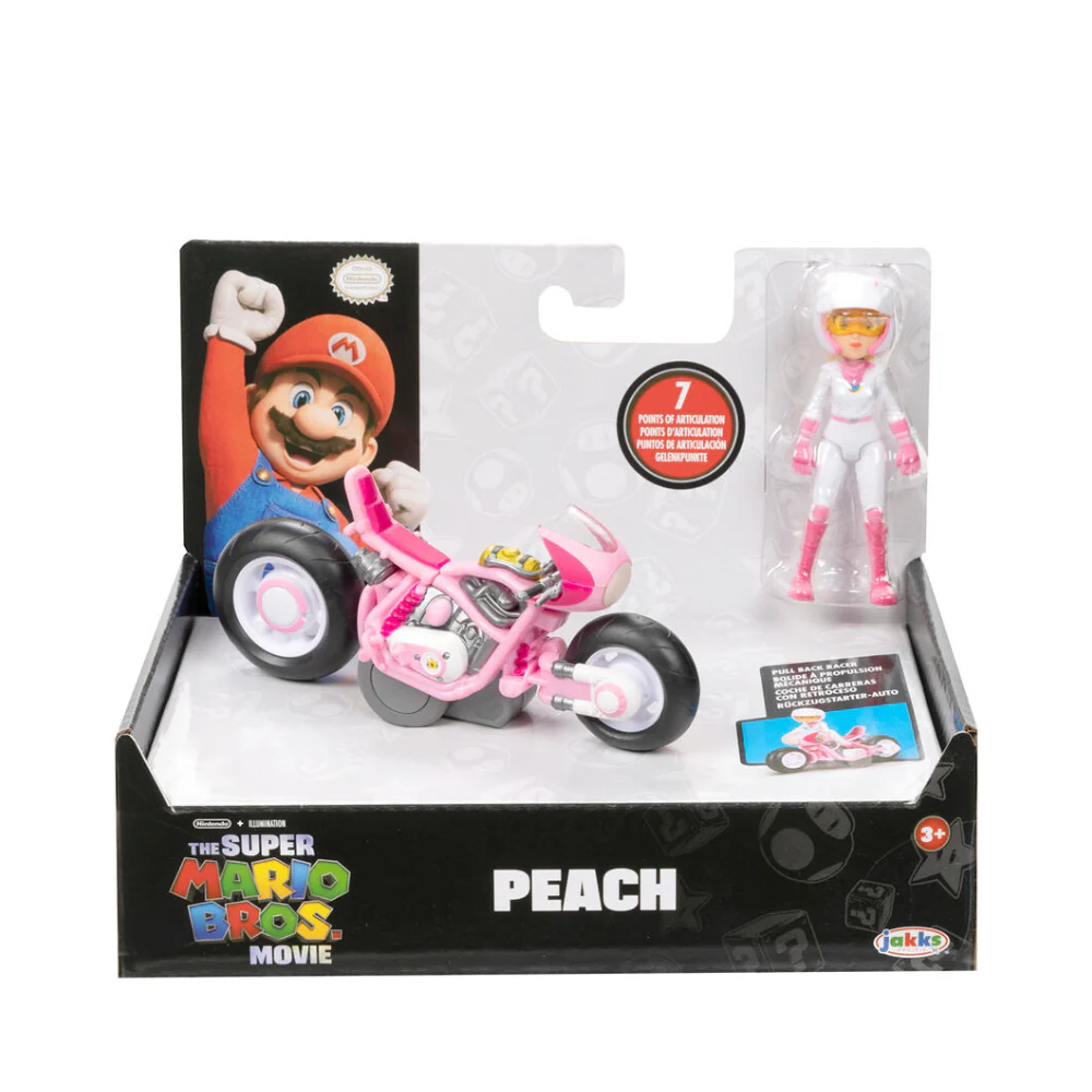 Nintendo Super Mario Movie 2.5" Figure with Kart Set - Peach